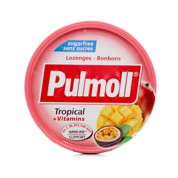 Pulmoll Tropical + Vitamins Καραμέλες 45gr