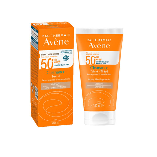 Eau Thermale Avène Clenance Anti-Imperfections Tinted Αντηλιακή Κρέμα Προσώπου SPF50 με Χρώμα 50ml